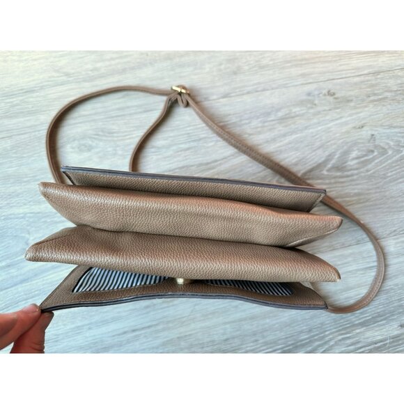 Christian Soriano for Payless Taupe Crossbody Bag with Zippered long Front Flap - Picture 5 of 13